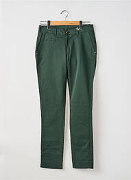 Pantalon chino tissage popeline taille normale vert FAGUO homme