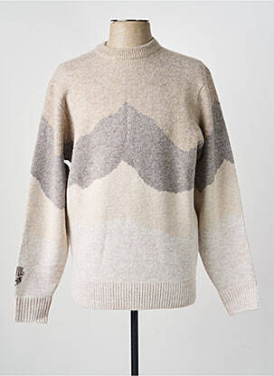 Pull stretch manches longues beige PULL IN homme