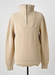 Pull stretch manches longues beige FAGUO homme