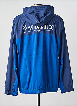 Coupe-vent poches a capuche bleu NEW BALANCE homme