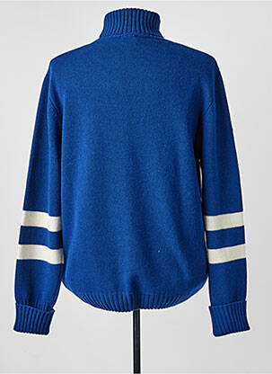 Pull col roulé stretch manches longues bleu SPORTS D'EPOQUE homme