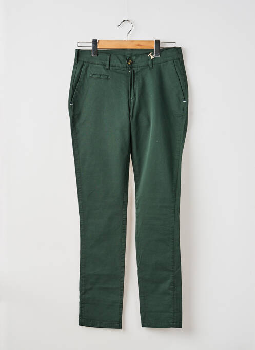 Pantalon chino tissage popeline taille normale vert FAGUO homme