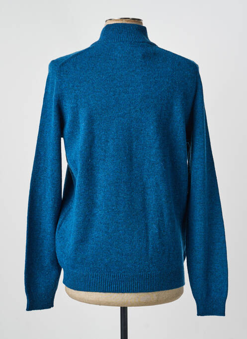 Gilet manches longues tissage chiné bleu HARRIS WILSON homme