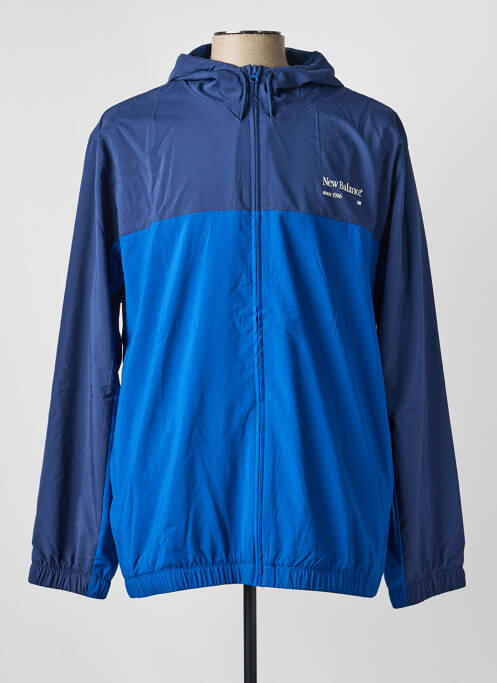 Coupe-vent poches a capuche bleu NEW BALANCE homme