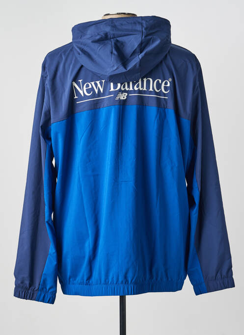 Coupe-vent poches a capuche bleu NEW BALANCE homme