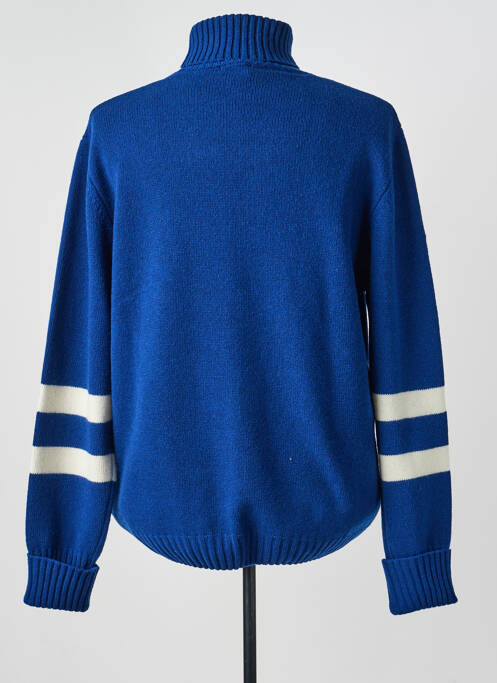 Pull col roulé stretch manches longues bleu SPORTS D'EPOQUE homme
