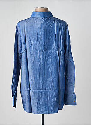 Chemisier coupe droite manches longues bleu JUBYLEE femme