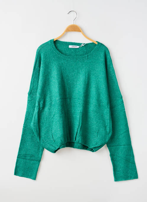 Pull col rond manches longues vert JUBYLEE femme