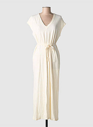Robe longue manches courtes manches courtes beige MAISON ANJE femme
