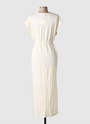 Robe longue manches courtes manches courtes beige MAISON ANJE femme
