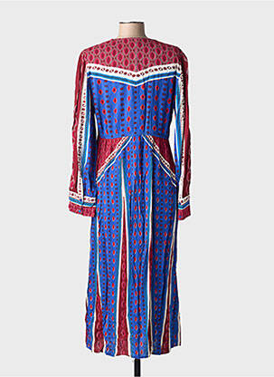 Robe mi-longue manches longues manches longues bleu AN' GE femme