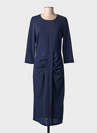Robe mi-longue manches 3/4 manches 3/4 bleu EGERIE femme