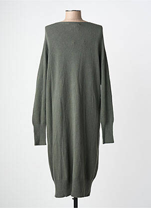 Robe pull col v manches longues vert LA FEE MARABOUTEE femme