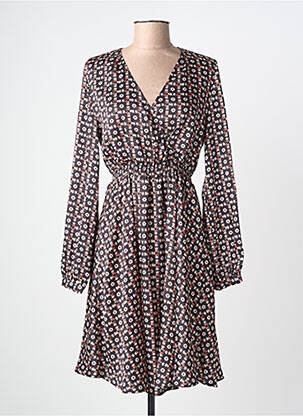 Robe courte manches longues manches longues noir AN' GE femme