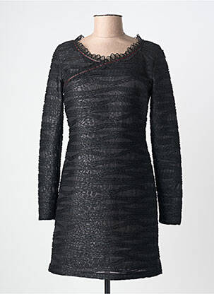 Robe courte manches longues manches longues noir LOLESFILLES femme