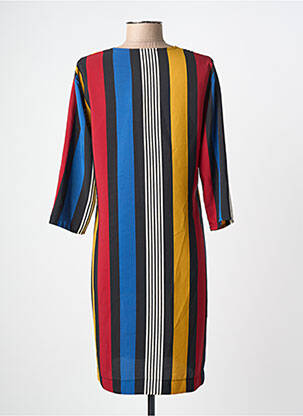 Robe mi-longue coupe fluide manches 3/4 jaune QUEENIE femme