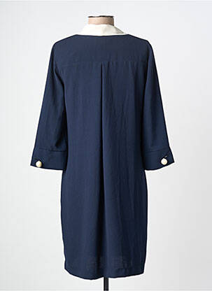 Robe courte manches 3/4 manches 3/4 bleu QUEENIE femme