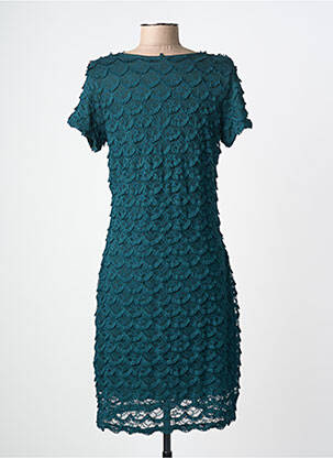 Robe mi-longue manches courtes manches courtes vert EGERIE femme