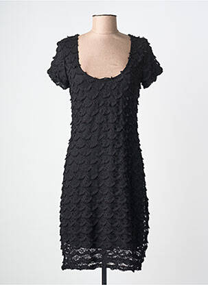 Robe mi-longue manches courtes manches courtes noir EGERIE femme