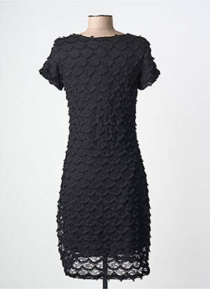 Robe mi-longue manches courtes manches courtes noir EGERIE femme