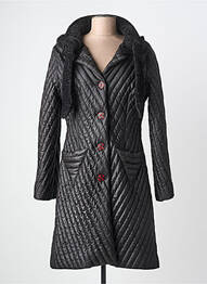 Manteau long a capuche a capuche noir LO! LES FILLES femme