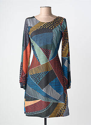 Robe courte manches longues manches longues bleu LOLESFILLES femme