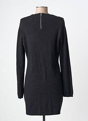 Robe pull coupe cintrée manches longues noir LEO & UGO femme