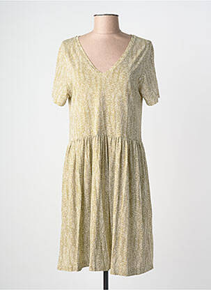 Robe mi-longue imprimé fantaisie manches courtes vert HARRIS WILSON femme