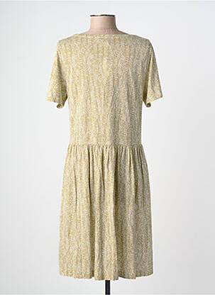 Robe mi-longue imprimé fantaisie manches courtes vert HARRIS WILSON femme