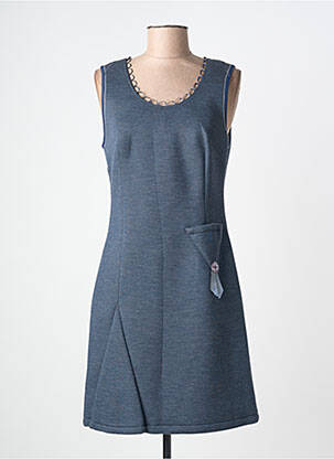 Robe courte sans manche sans manche bleu LOLESFILLES femme