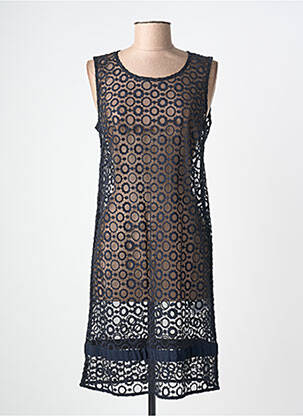 Robe mi-longue sans manche sans manche bleu LA FEE MARABOUTEE femme