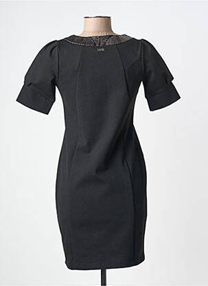 Robe courte fermeture zippée au dos manches courtes noir CHIPIE femme