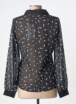 Chemisier tissage crêpe manches longues noir ROSALITA MC GEE femme