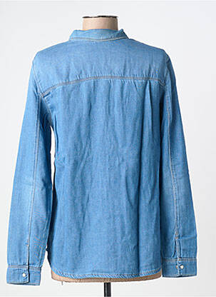 Chemisier coupe cintrée manches longues bleu DENIM STUDIO femme