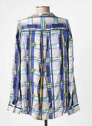 Chemisier coupe fluide manches longues bleu BELLA JONES femme
