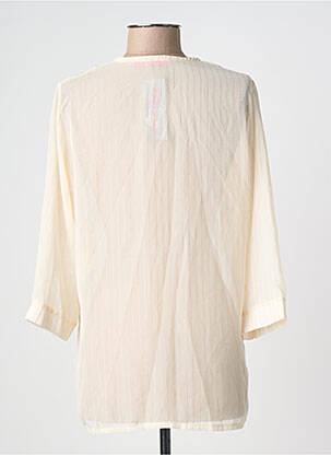 Blouse légère et transparente manches 3/4 beige MA PETITE FIANCEE femme