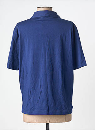 Chemisier manches courtes manches courtes bleu MARINA V femme