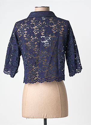 Chemisier manches courtes manches courtes bleu MARINA V femme