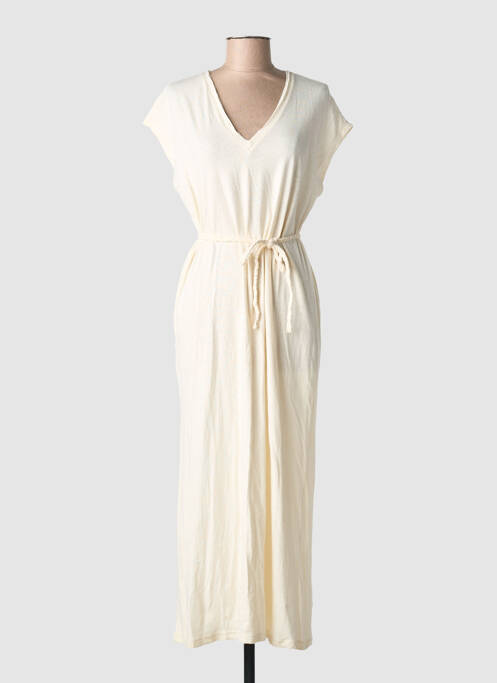 Robe longue manches courtes manches courtes beige MAISON ANJE femme