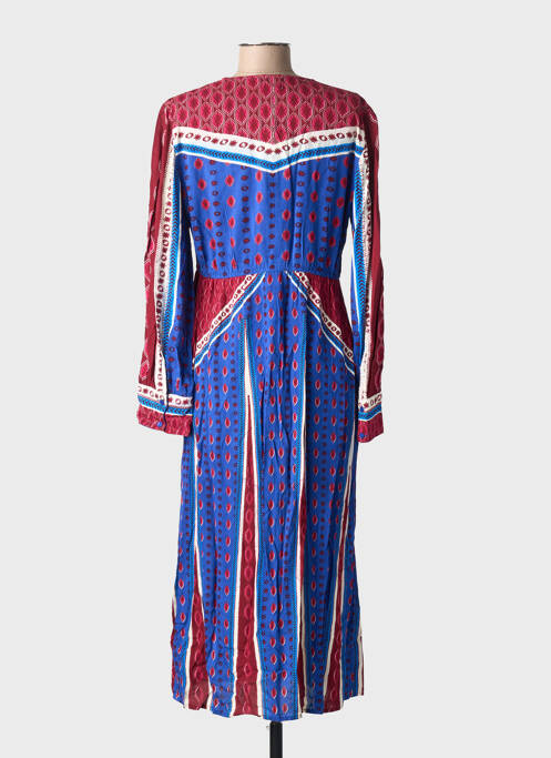 Robe mi-longue manches longues manches longues bleu AN' GE femme
