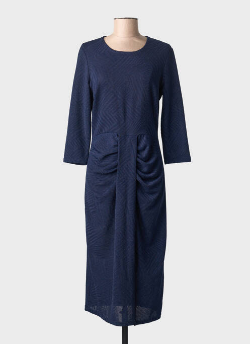 Robe mi-longue manches 3/4 manches 3/4 bleu EGERIE femme