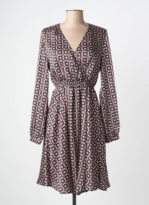 Robe courte manches longues manches longues noir AN' GE femme