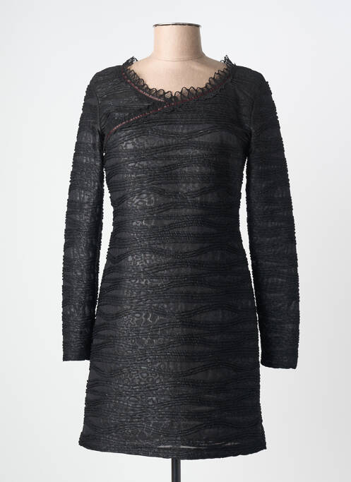 Robe courte manches longues manches longues noir LOLESFILLES femme