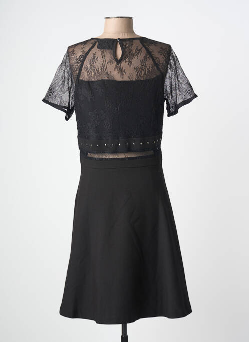 Robe mi-longue manches courtes manches courtes noir SCHOOL RAG femme
