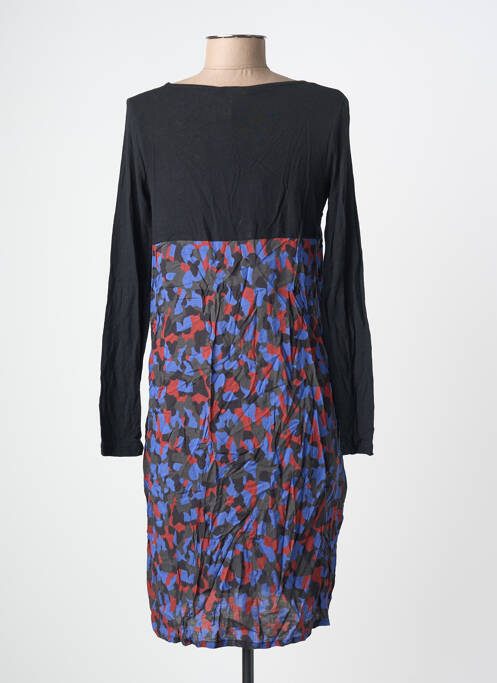 Robe mi-longue manches longues manches longues noir FILIPINE LAHOYA femme