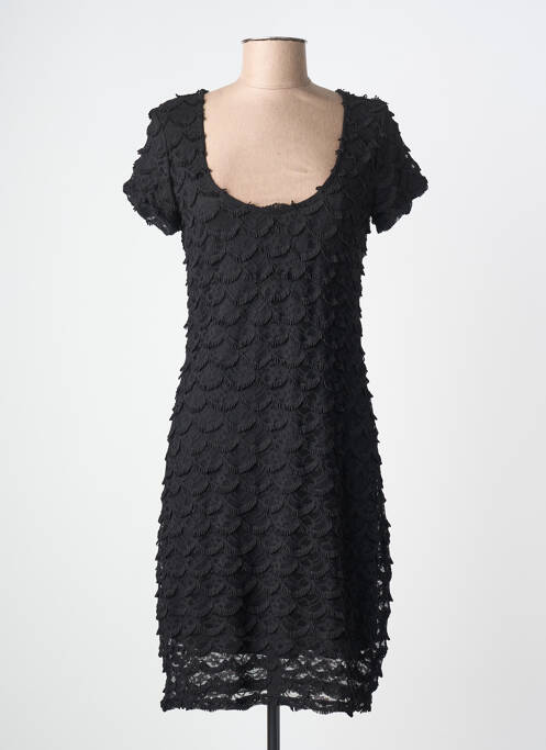 Robe mi-longue manches courtes manches courtes noir EGERIE femme