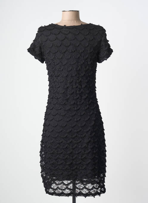 Robe mi-longue manches courtes manches courtes noir EGERIE femme