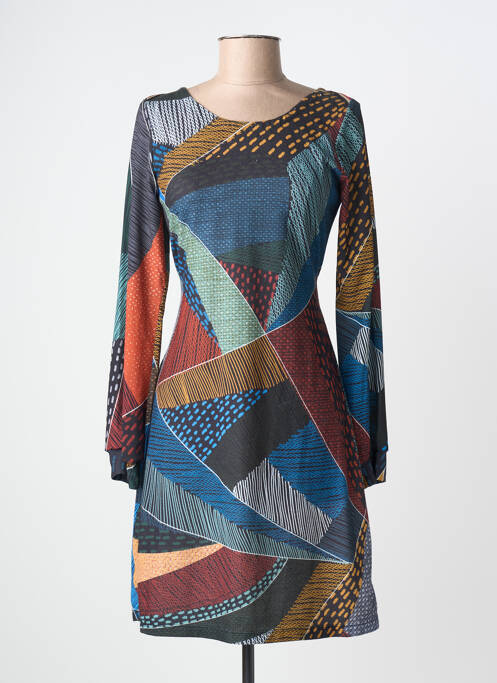 Robe courte manches longues manches longues bleu LOLESFILLES femme