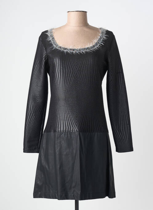 Robe courte manches longues manches longues noir LOLESFILLES femme
