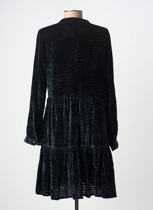 Robe courte manches longues manches longues noir LEO & UGO femme